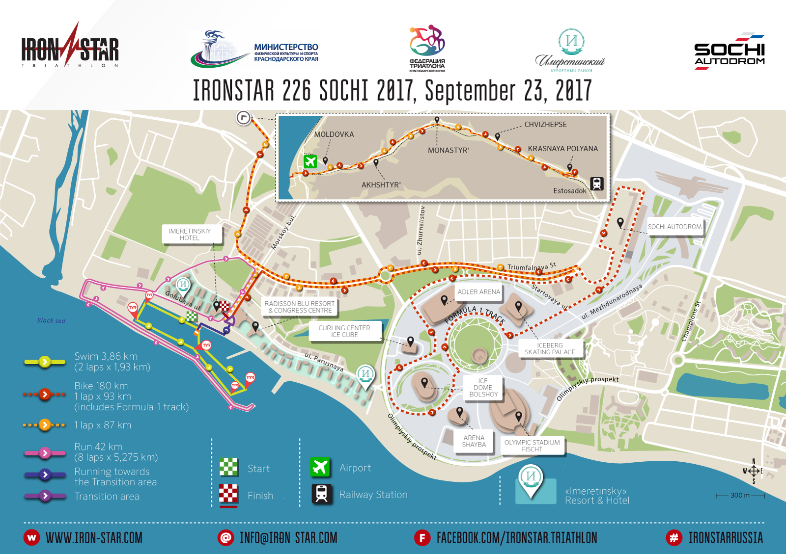 Route of IRONSTAR 226 SOCHI 2017 Route of IRONSTAR 226 SOCHI 2017
