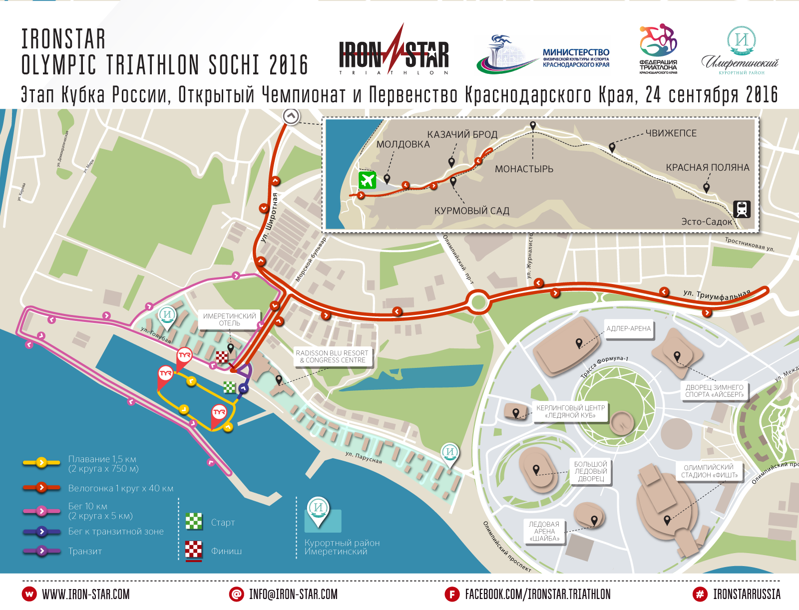 Карты маршрутов IRONSTAR OLYMPIC SOCHI 2016 Карты маршрутов IRONSTAR OLYMPIC SOCHI 2016